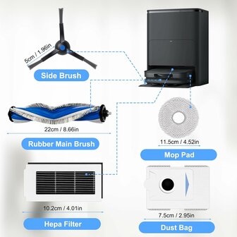 www.robohome.nl - Accessoire kit voor Ecovacs Deebot X5 Omni / X5 Pro