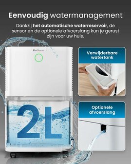 Pro Breeze luchtontvochtiger | 12 liter/dag | www.robohome.nl
