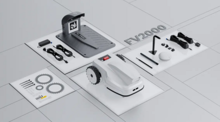 FJD FV2000 robotmaaier | tot 2.000 m2 maaien zonder grensdraad | verkrijgbaar bij www.robohome.nl