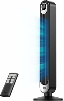 Dreo HTF018 torenventilator zwart met DC motor en afstandsbediening | www.robohome.nl