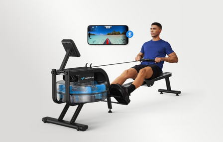 MERACH MR-R10B2 Water Roeitrainer Zwart met App-koppeling | www.robohome.nl