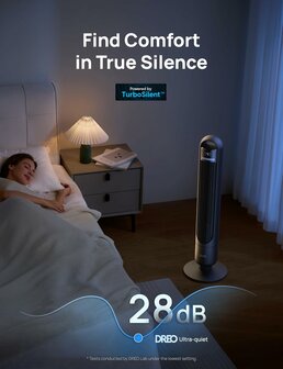 Dreo torenventilator zwart 92 cm met afstandsbediening &ndash; DR-HTF017 | www.robohome.nl