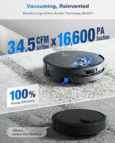 ECOVACS DEEBOT X9 PRO Omni automatische mop-lift op tapijt
