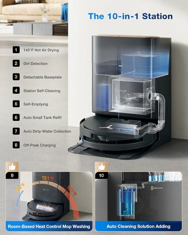 ECOVACS DEEBOT X9 PRO Omni met all-in-one OMNI station