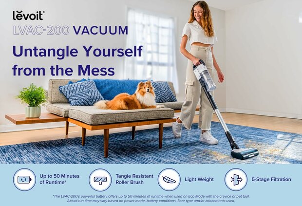 Levoit LVAC-200 MAX steelstofzuiger | www.robohome.nl