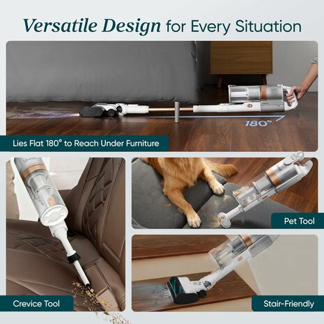 Levoit LVAC-200 Goud steelstofzuiger | www.robohome.nl