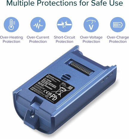 Levoit LVAC-300 vervangende batterij | www.robohome.nl