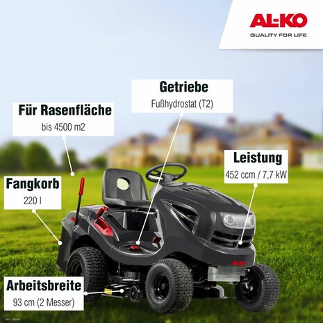 AL-KO 15-93.2 HD-A Easy zitmaaier | www.robohome.nl