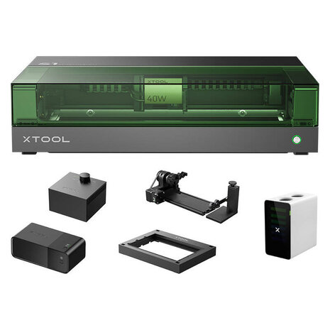 xTool S1 40W 2-in-1 lasergraveerder All-in-One Kit - zwart